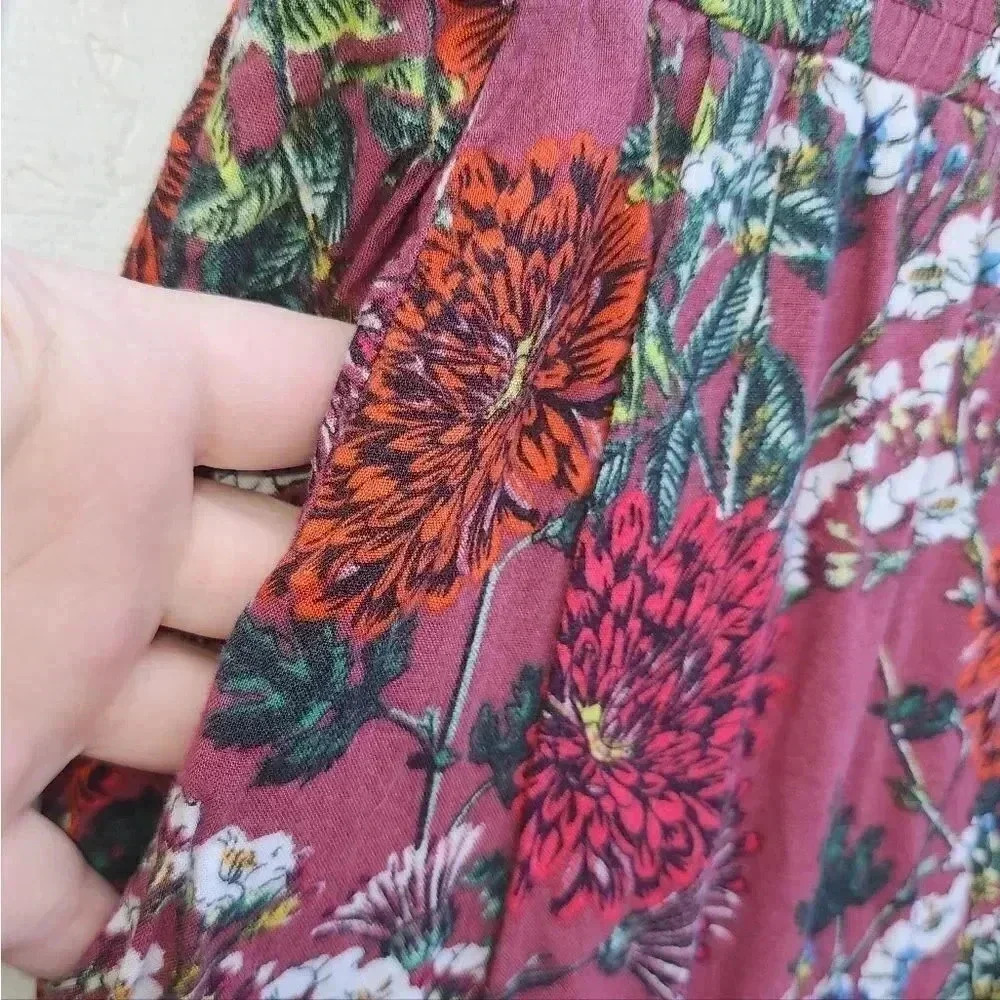 Beach Riot Colorful Floral Jogger Pants Boho Loungewear with Pockets S - Picture 3 of 7